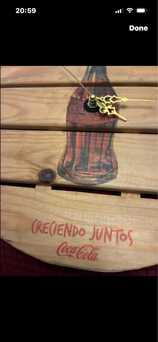 Rare Coca Cola Timber Clock - Image 3