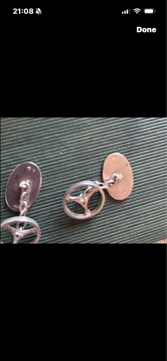 Vintage Silver Cuff Links - Image 2