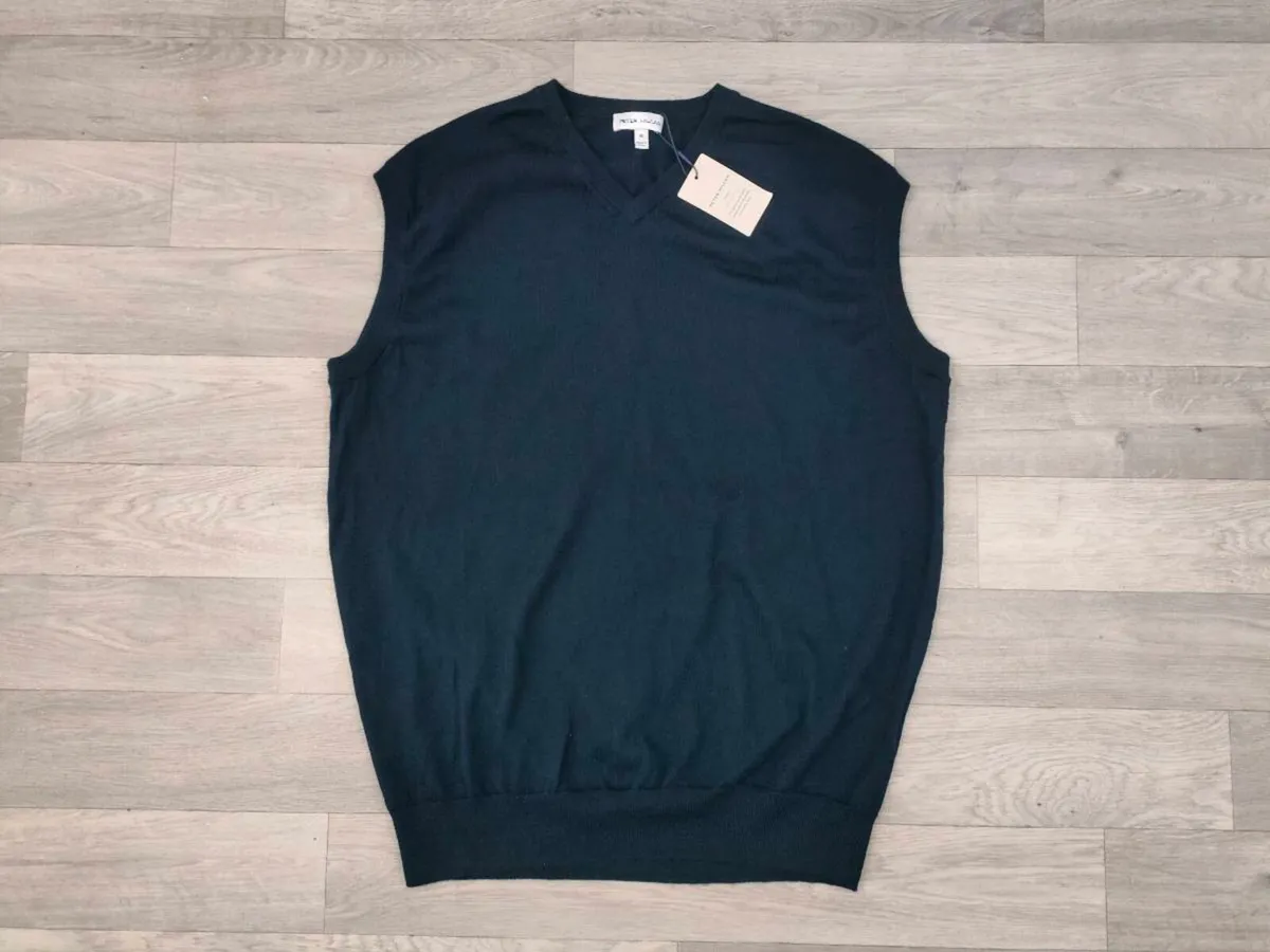 Peter Millar Merino Wool Golf Vest Jumper Mens M - Image 1