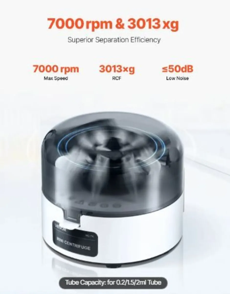 Mini Centrifuge Machine, 3013xg RCF Electric - Image 4