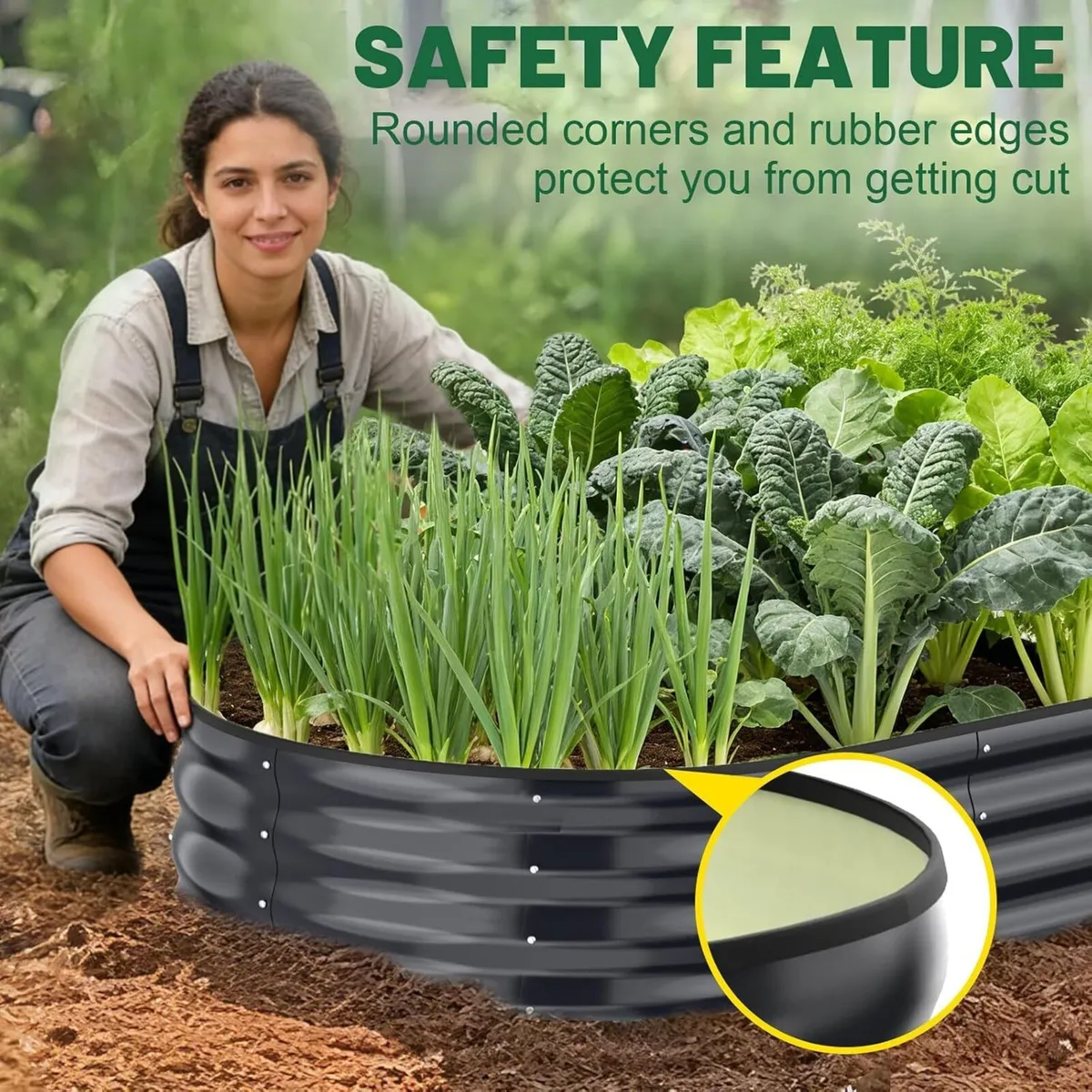 Raised Beds for Garden 2pcs Galvanised Planters - Image 2