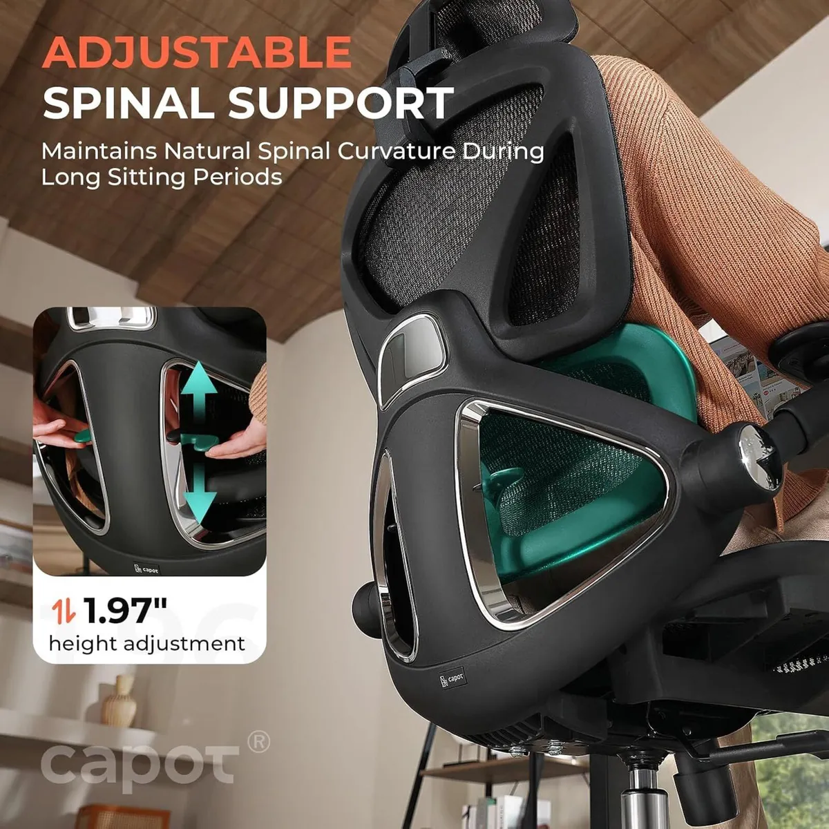 Ergonomic Mesh Office Chair Adjustable Lumbar - Image 3