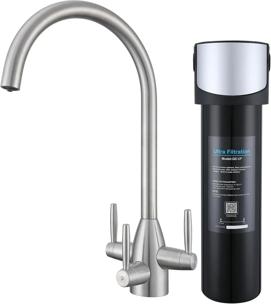 3 Way Kitchen Tap with Water Filter 304 - Image 1