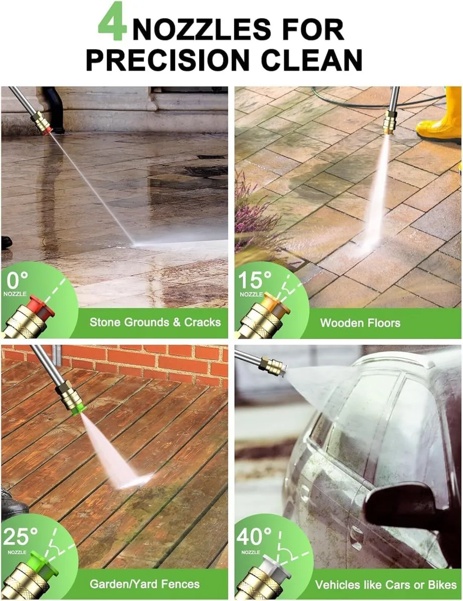 Pressure Washers 1600W Power Jet with 4 Nozzles - Image 2
