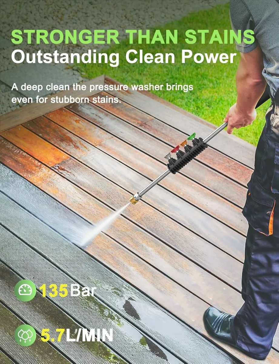 Pressure Washers 1600W Power Jet with 4 Nozzles - Image 4