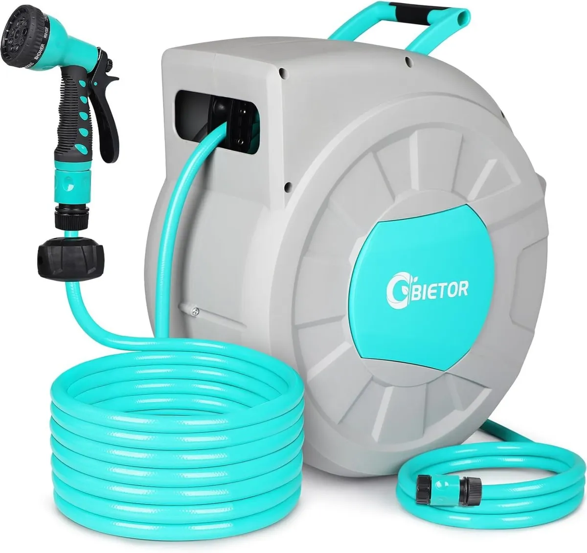 Retractable Garden Hose Reel 1 2" 35m+2m Water - Image 1