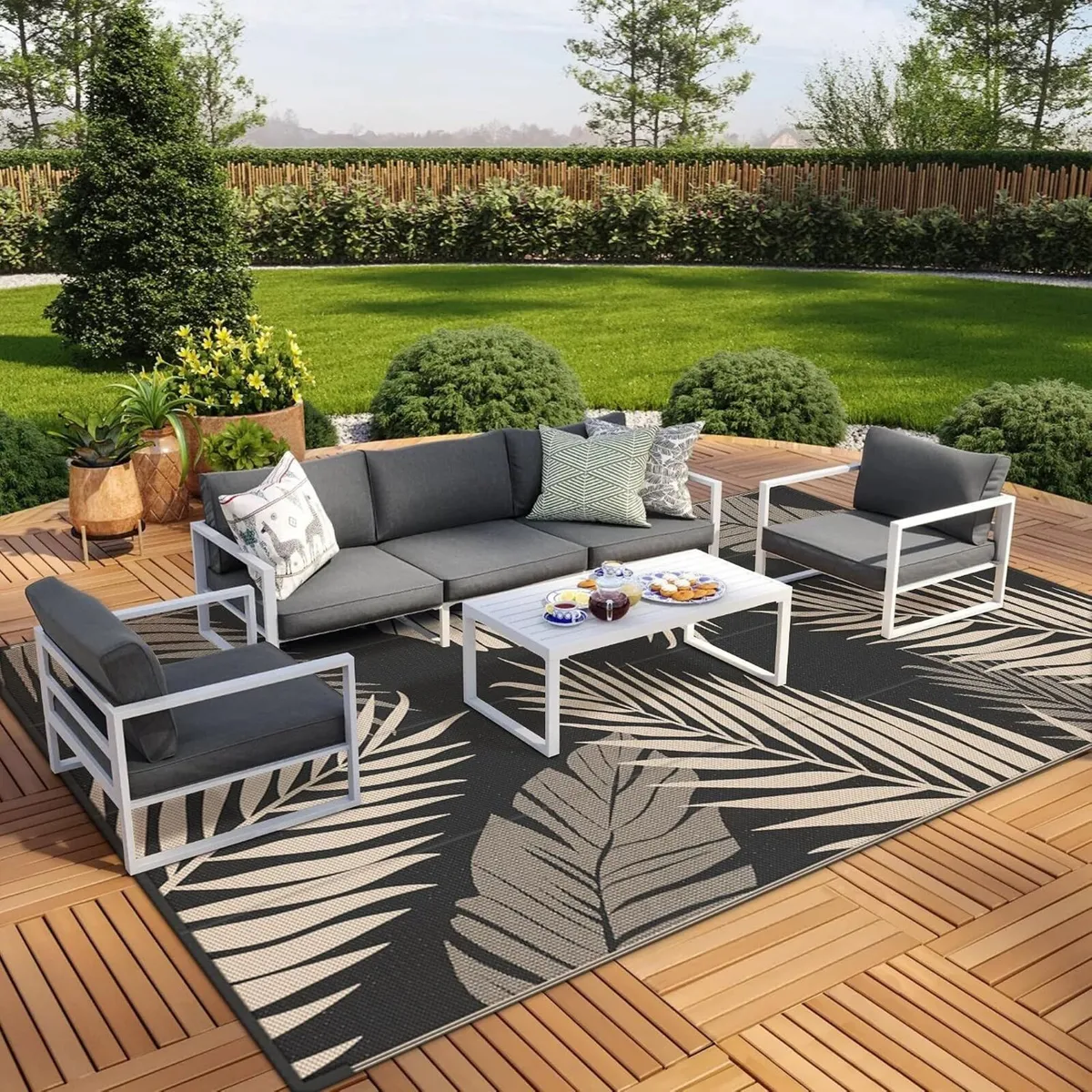 Waterproof Reversible Outdoor Rug - Image 3