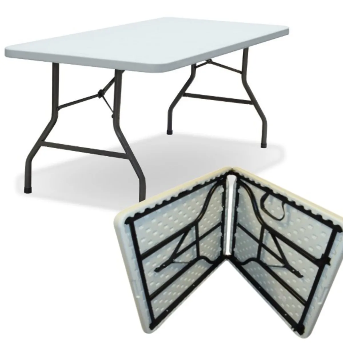 New 5ft x 2ft6 Folding Half Camping Tables