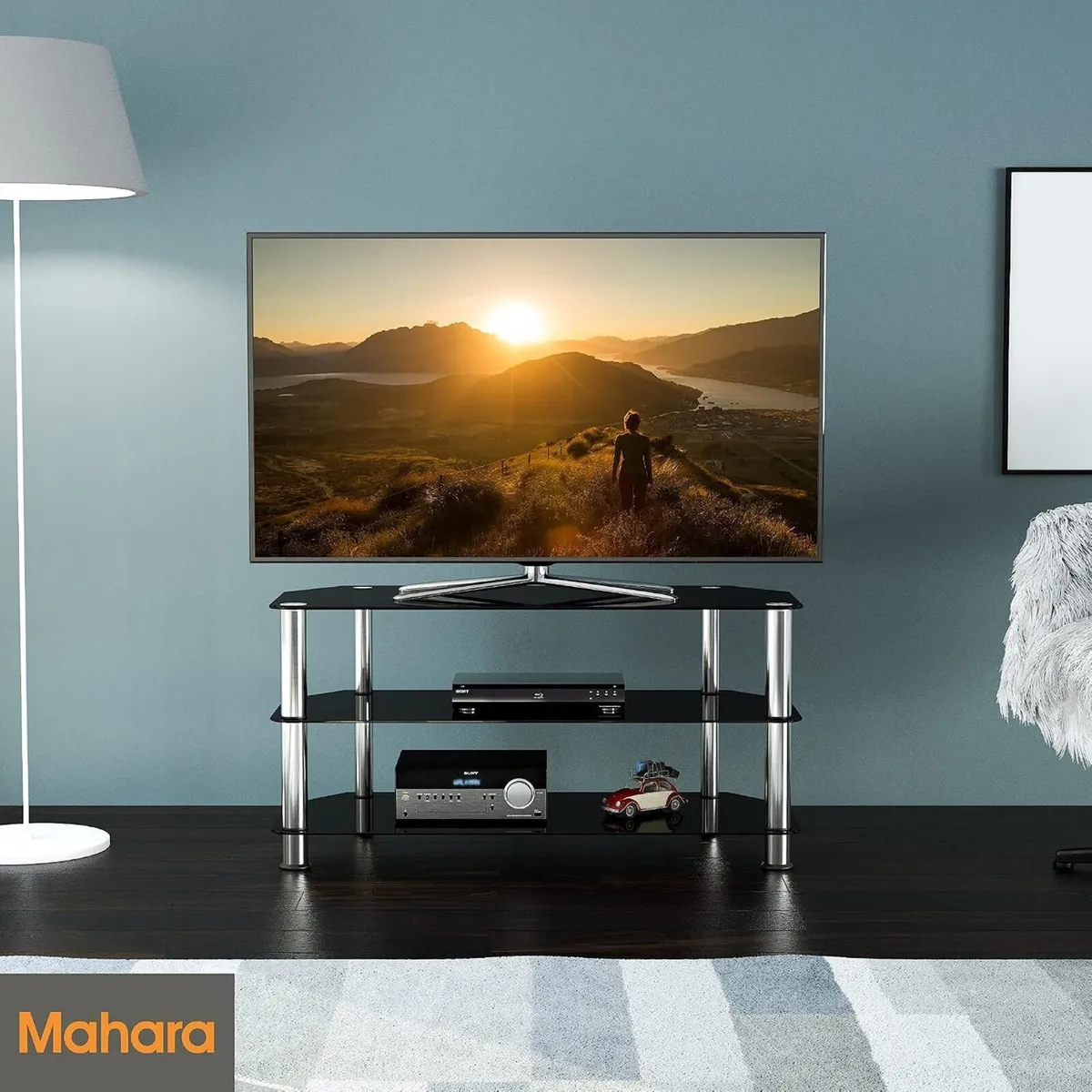 Glass Corner TV Stand Universal Unit - Image 3