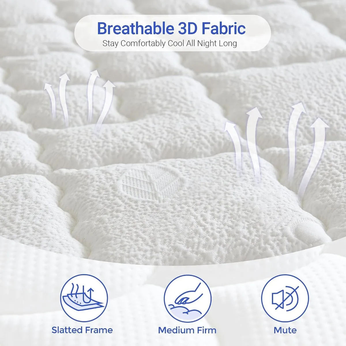 Mattress 10" Extra Thick Memory Foam Pocket Sprung - Image 3