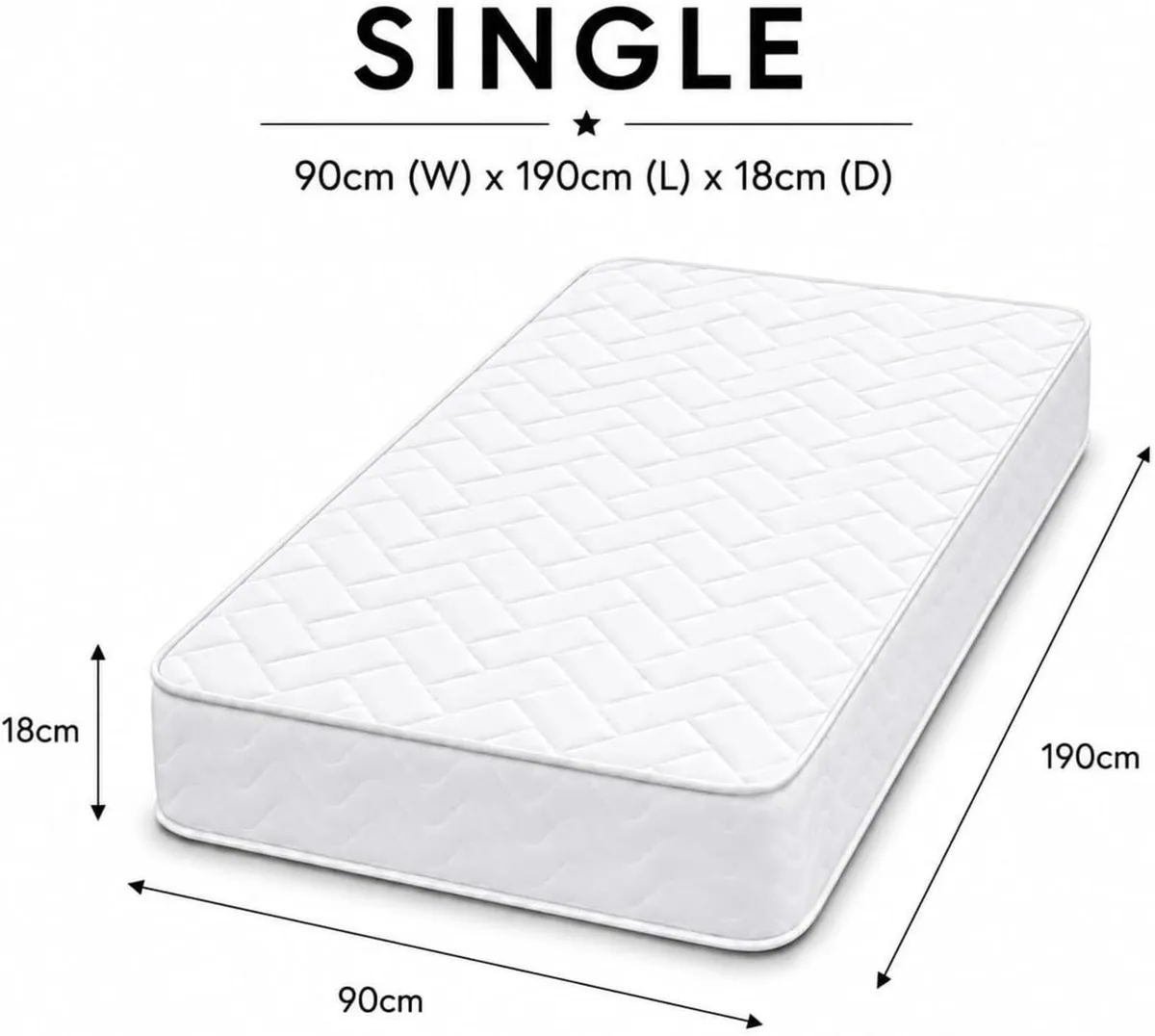Metro Tile Sprung Mattress - Image 3