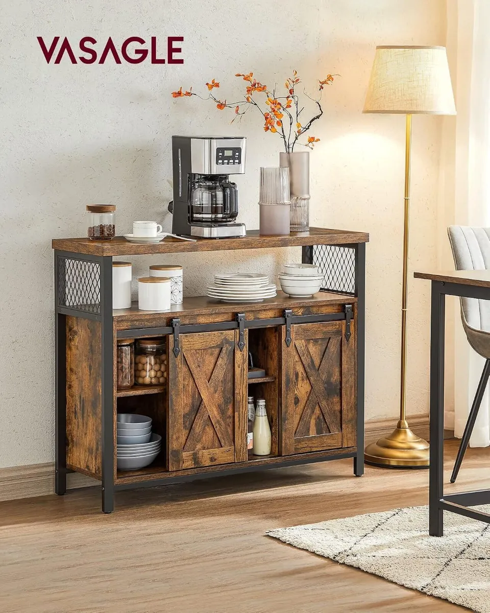 Sideboard with 2 Sliding Barn Doors - Image 2