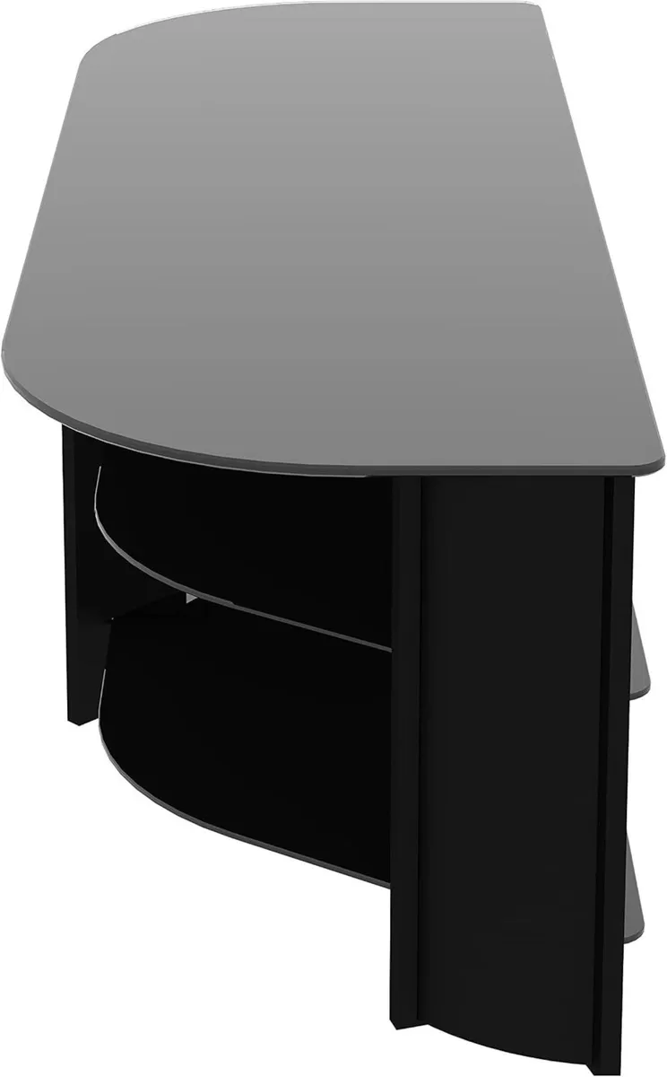 Corner TV Stand Universal Unit with Glass Shelves - Image 3