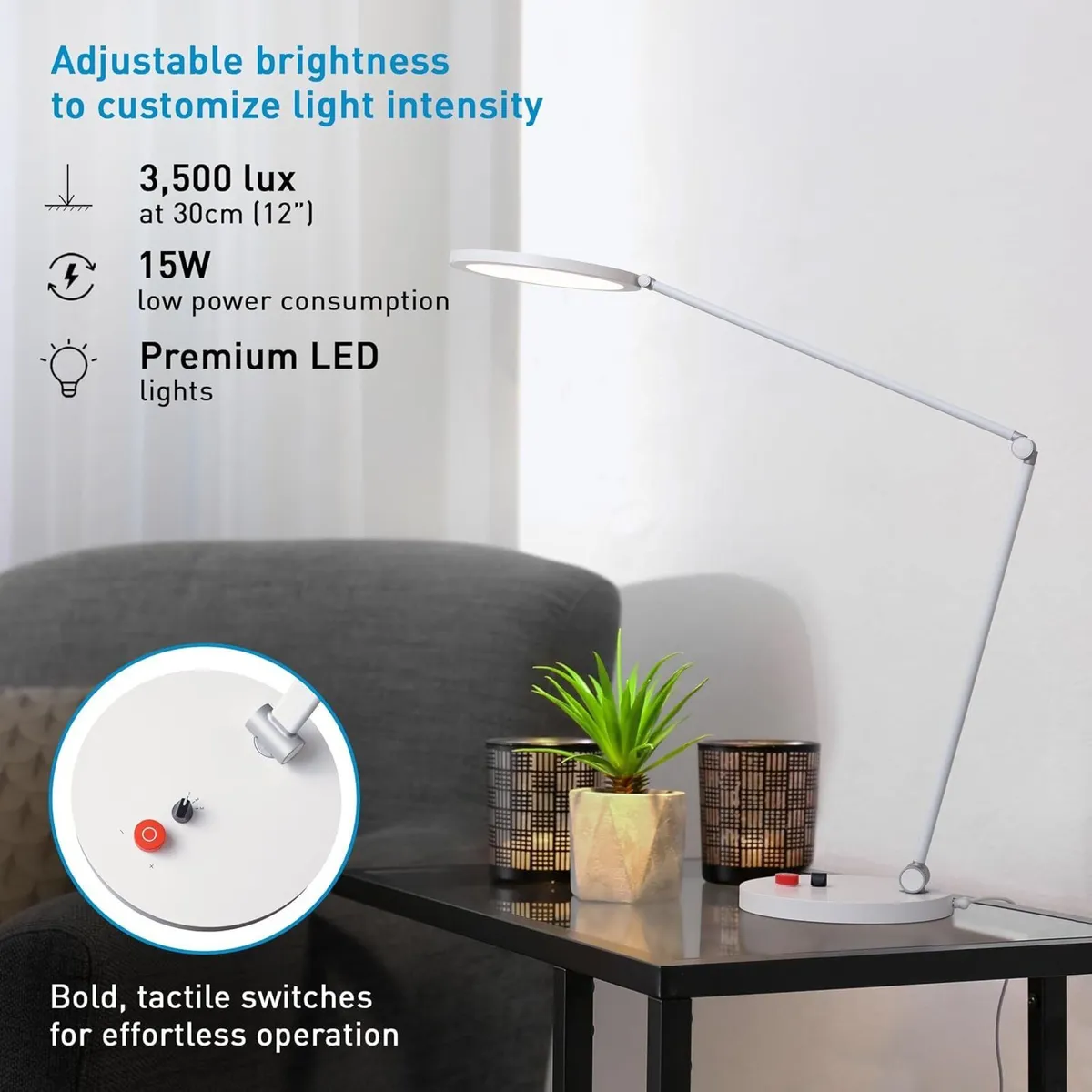 LED Lamp Dimmable Eye Caring 3 Colour Temperatures - Image 3