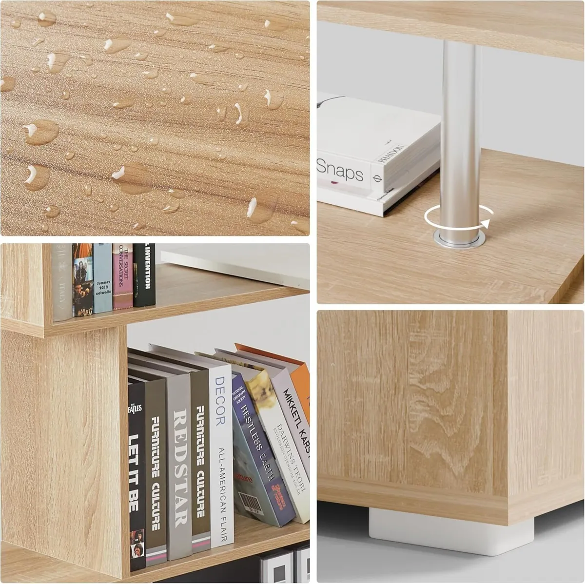 Corner Desk L Shaped with Rotatable Storage - Image 4