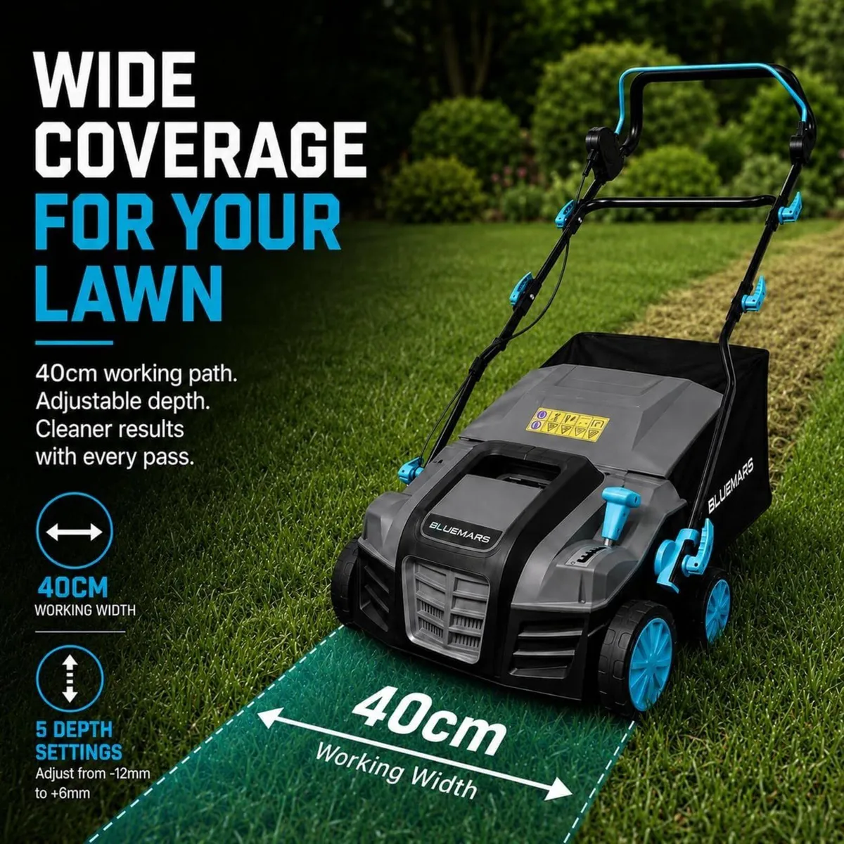 2000W Lawn Scarifier and Aerator 40CM Working - Image 4