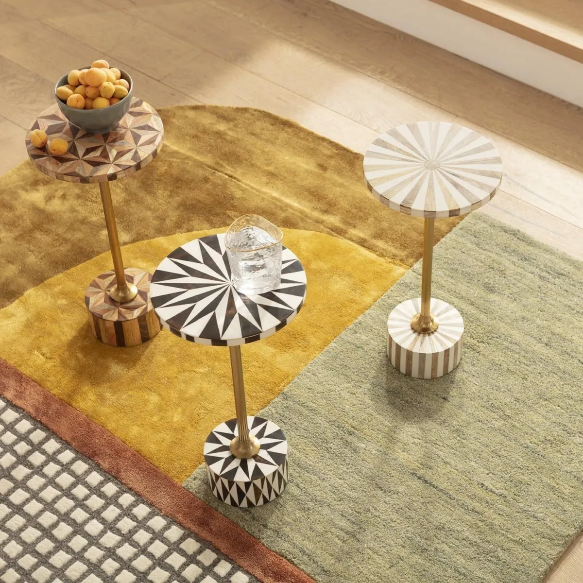 Side Table Domero Geo 25CM Diameter Round Wood - Image 2