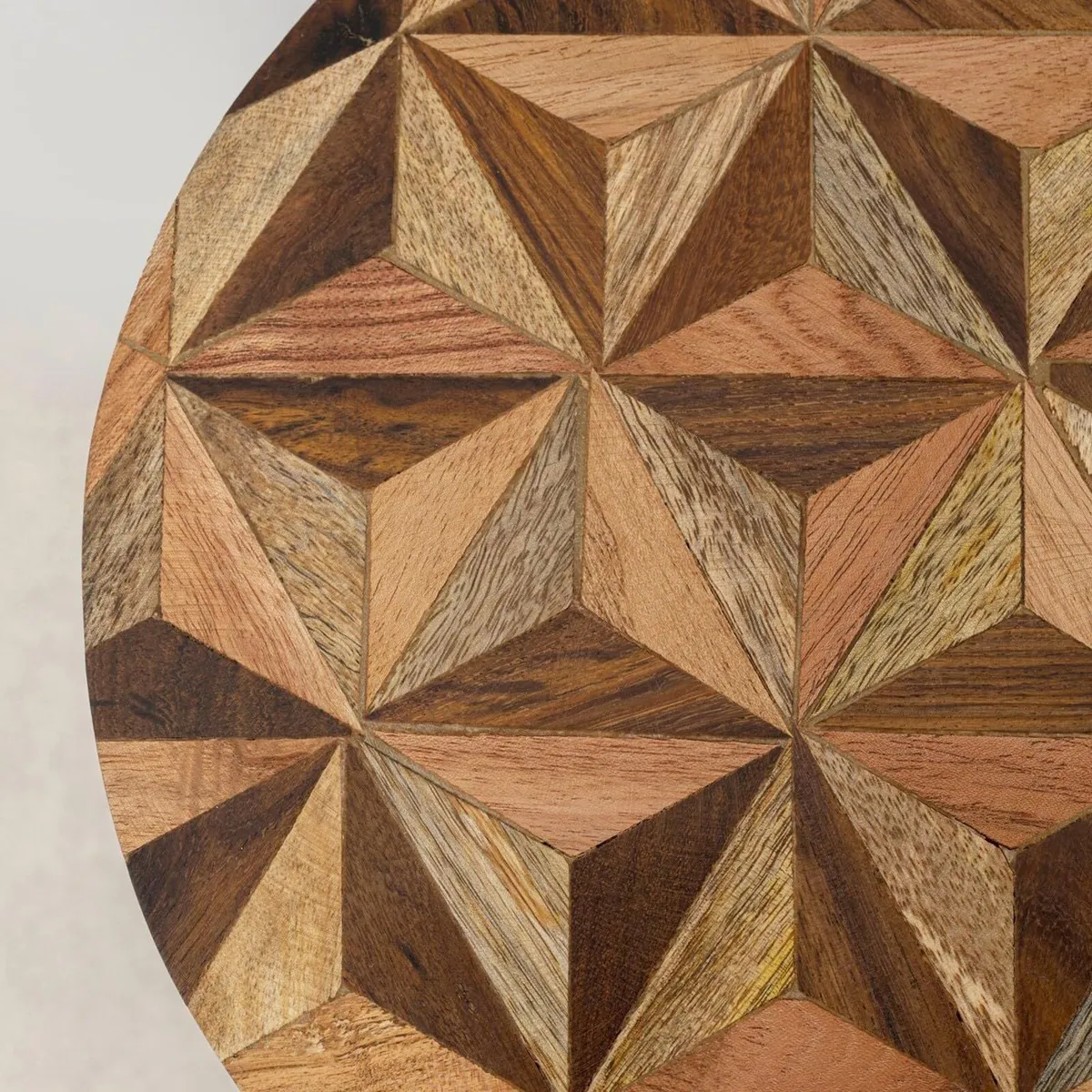 Side Table Domero Geo 25CM Diameter Round Wood - Image 3