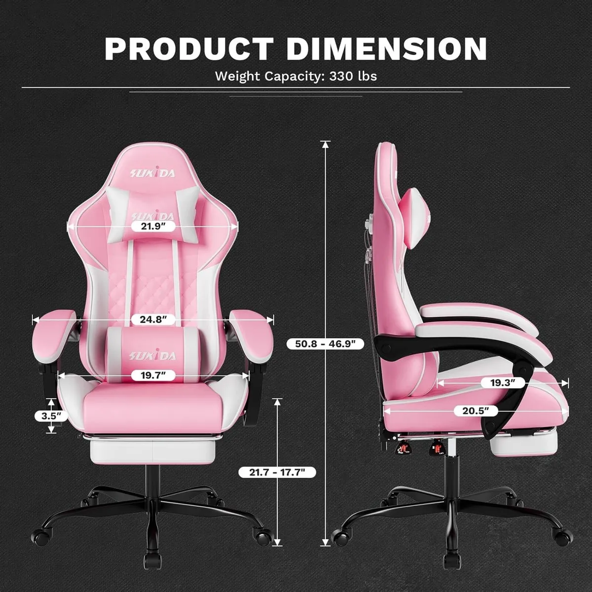Gaming Ergonomic Chair with Footrest Office - Image 4
