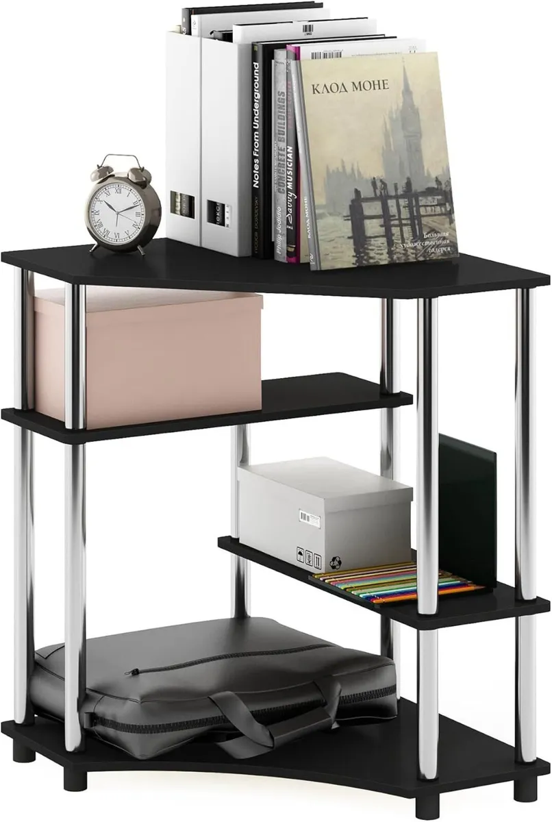 Desk Corner Gaming with Storage Shelves Computer - Image 1