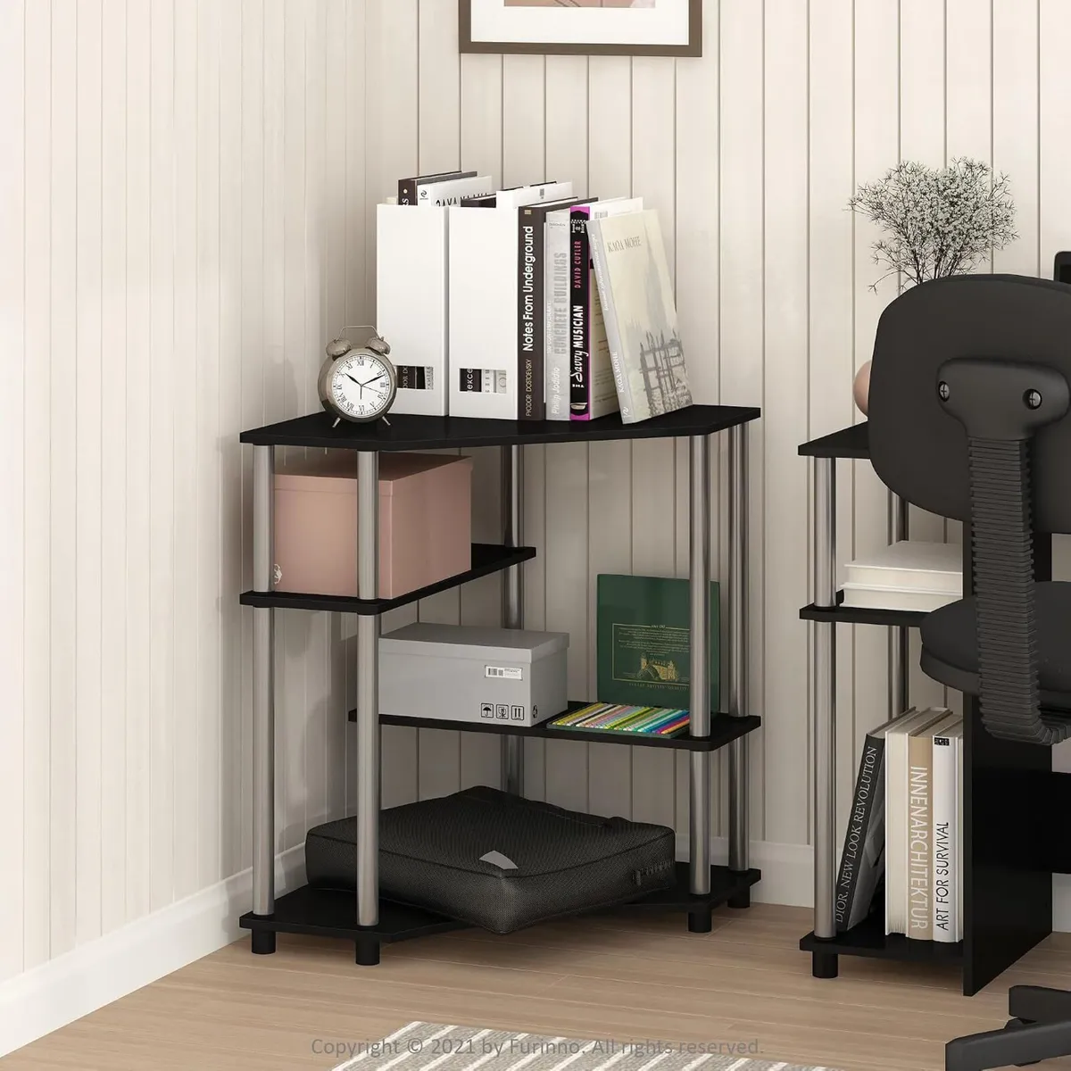 Desk Corner Gaming with Storage Shelves Computer - Image 2