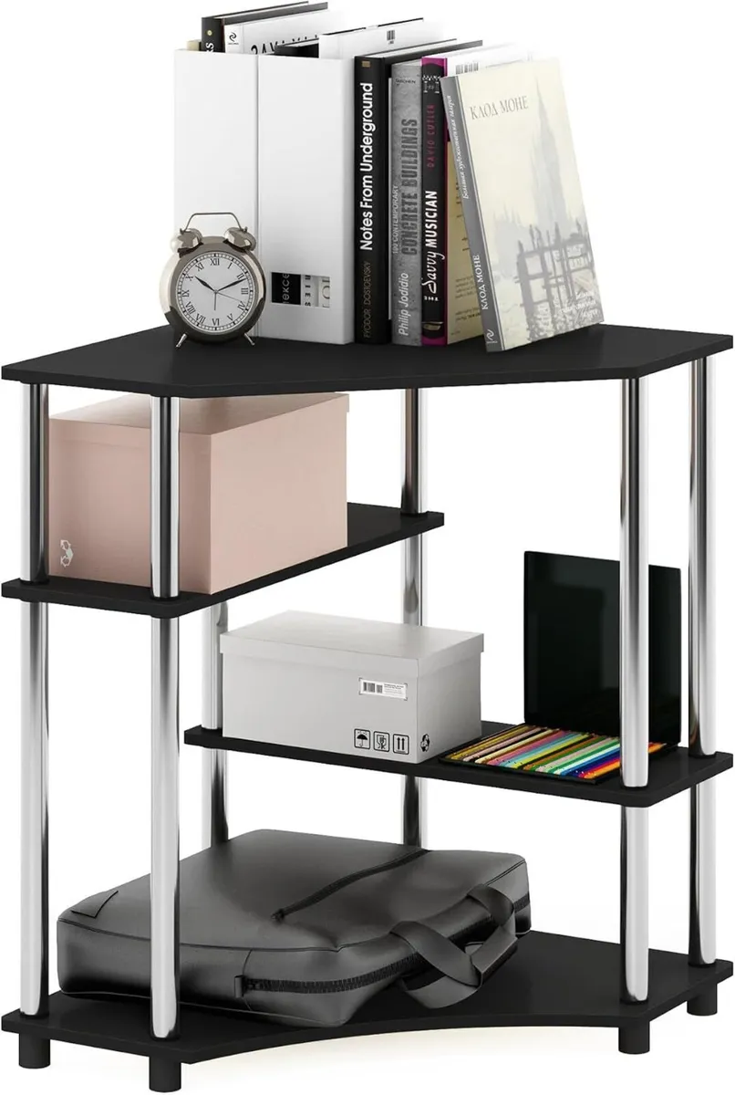 Desk Corner Gaming with Storage Shelves Computer - Image 4