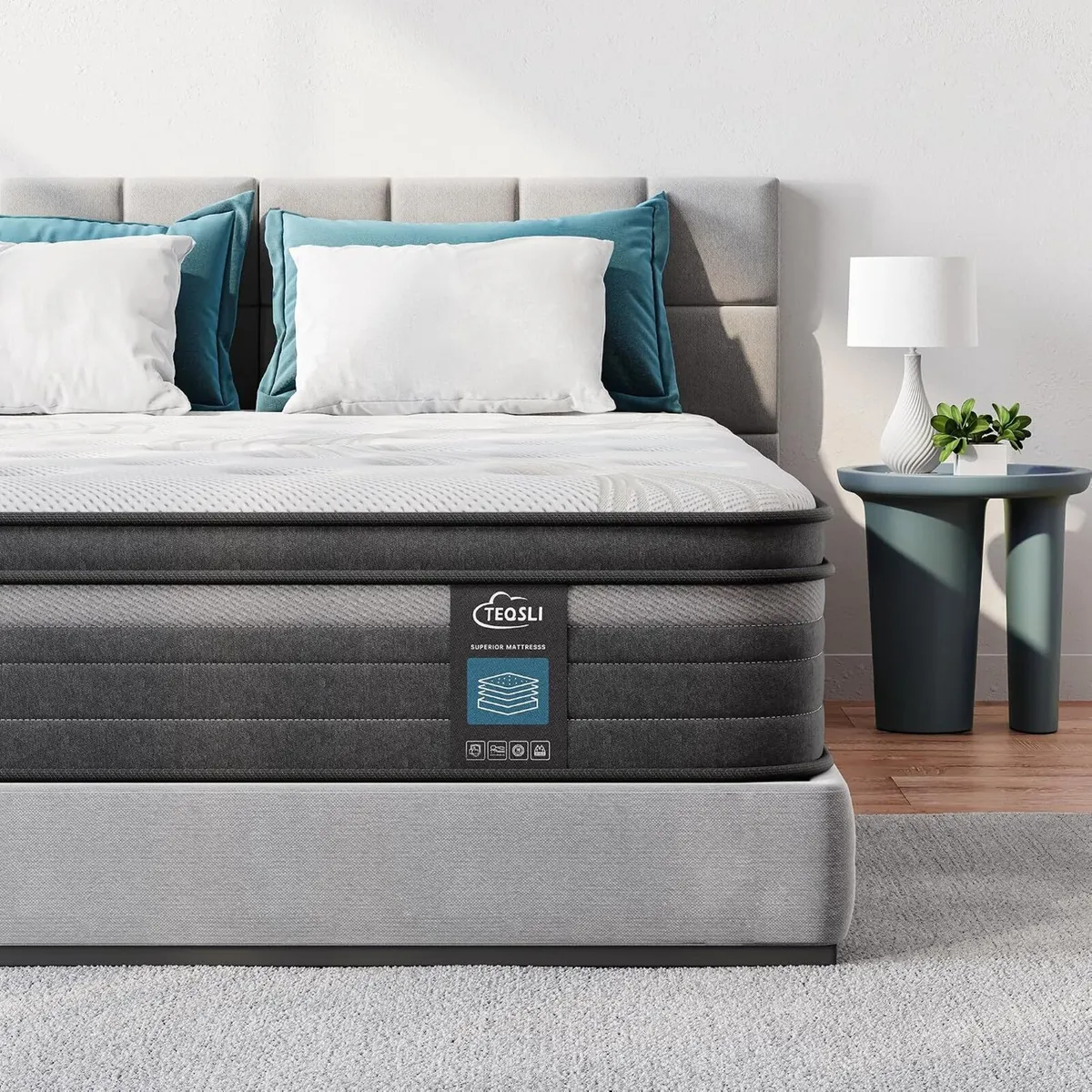 Gel Individually Pocket Sprung Mattress with Soft - Image 1