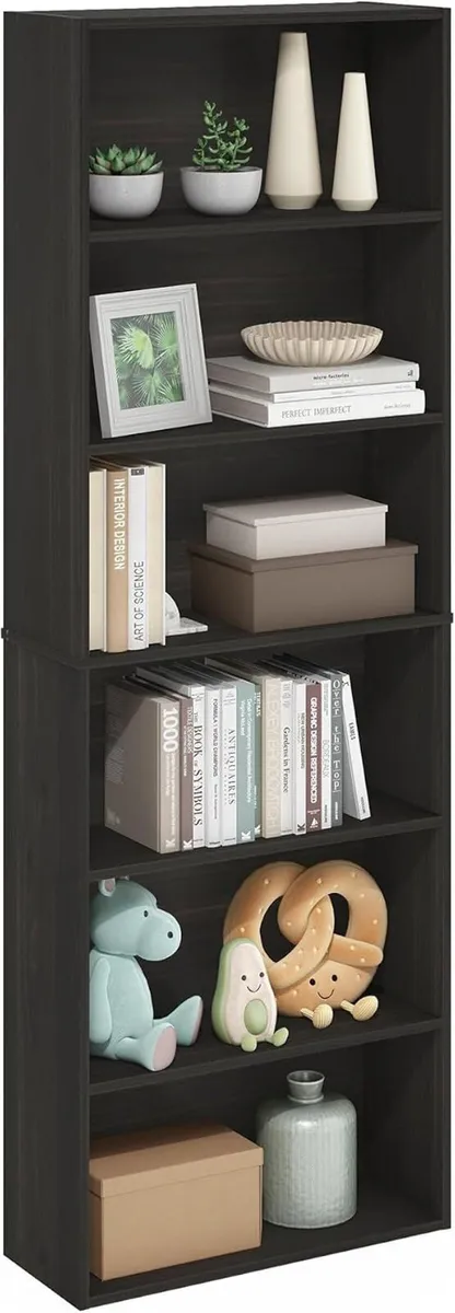Book Shelf 6-Tier Bookshelf Free Standing Bookcase - Image 1