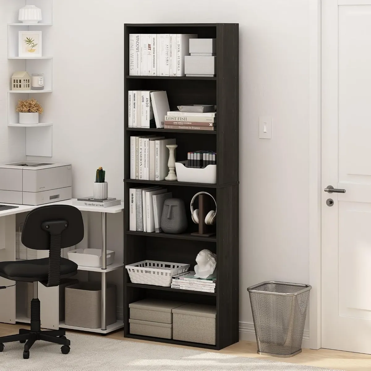 Book Shelf 6-Tier Bookshelf Free Standing Bookcase - Image 2