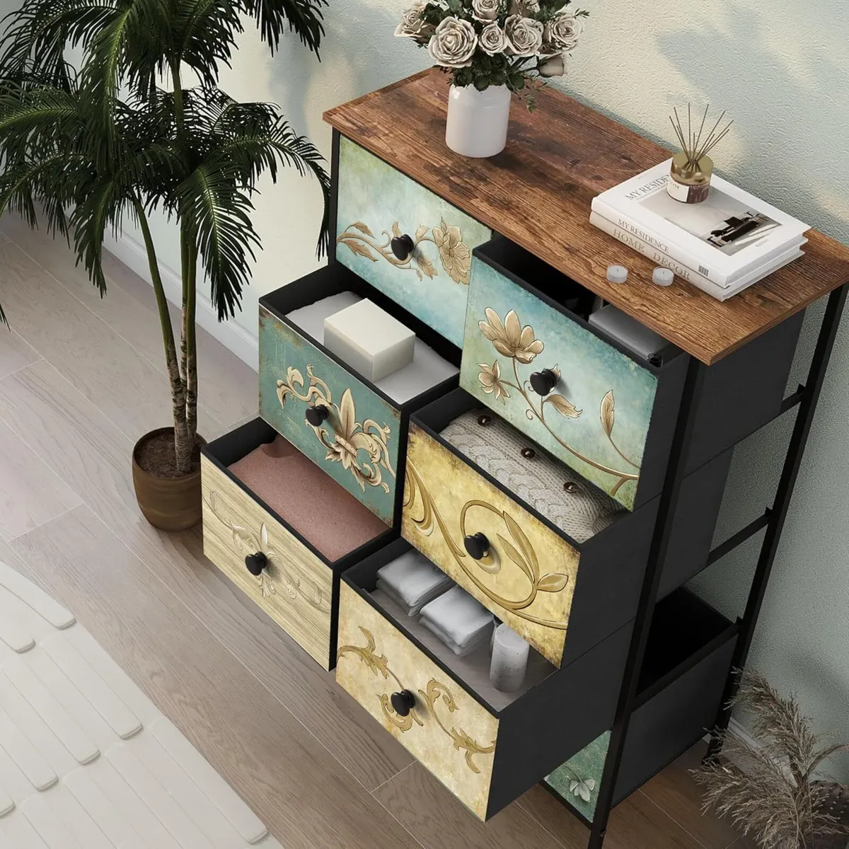 Chest of Drawers with 8 Bohemian Dressing Table - Image 4