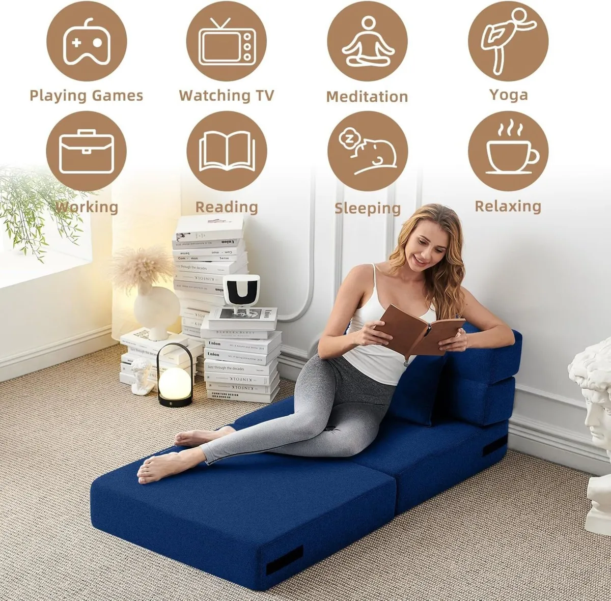 Convertible Folding Sofa Bed Sleeper Chair - Image 3