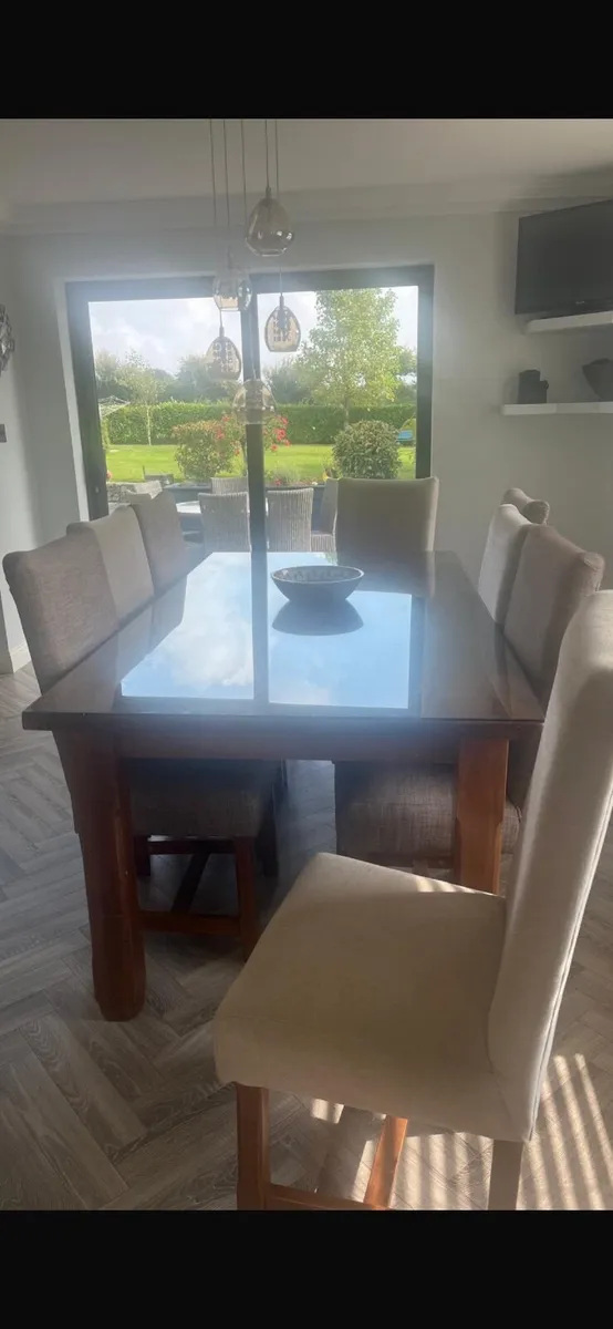 Table & 8 chairs,  dresser, hall stand & coat hgr - Image 2
