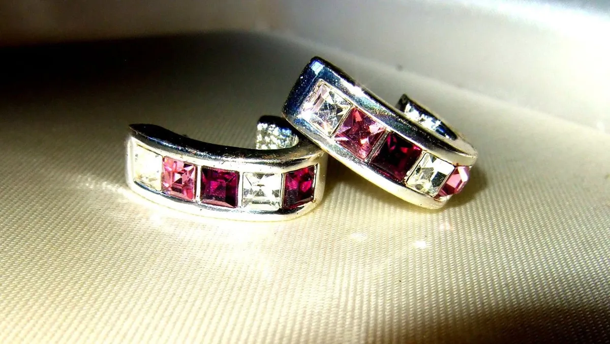 Pristine Vintage Sterling Silver 'Huggie' Earrings - Image 2