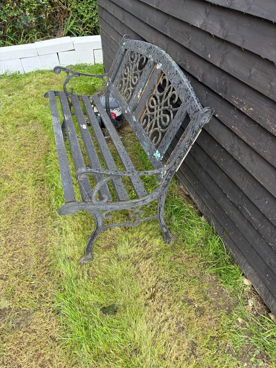cast iron garden bench - Image 2