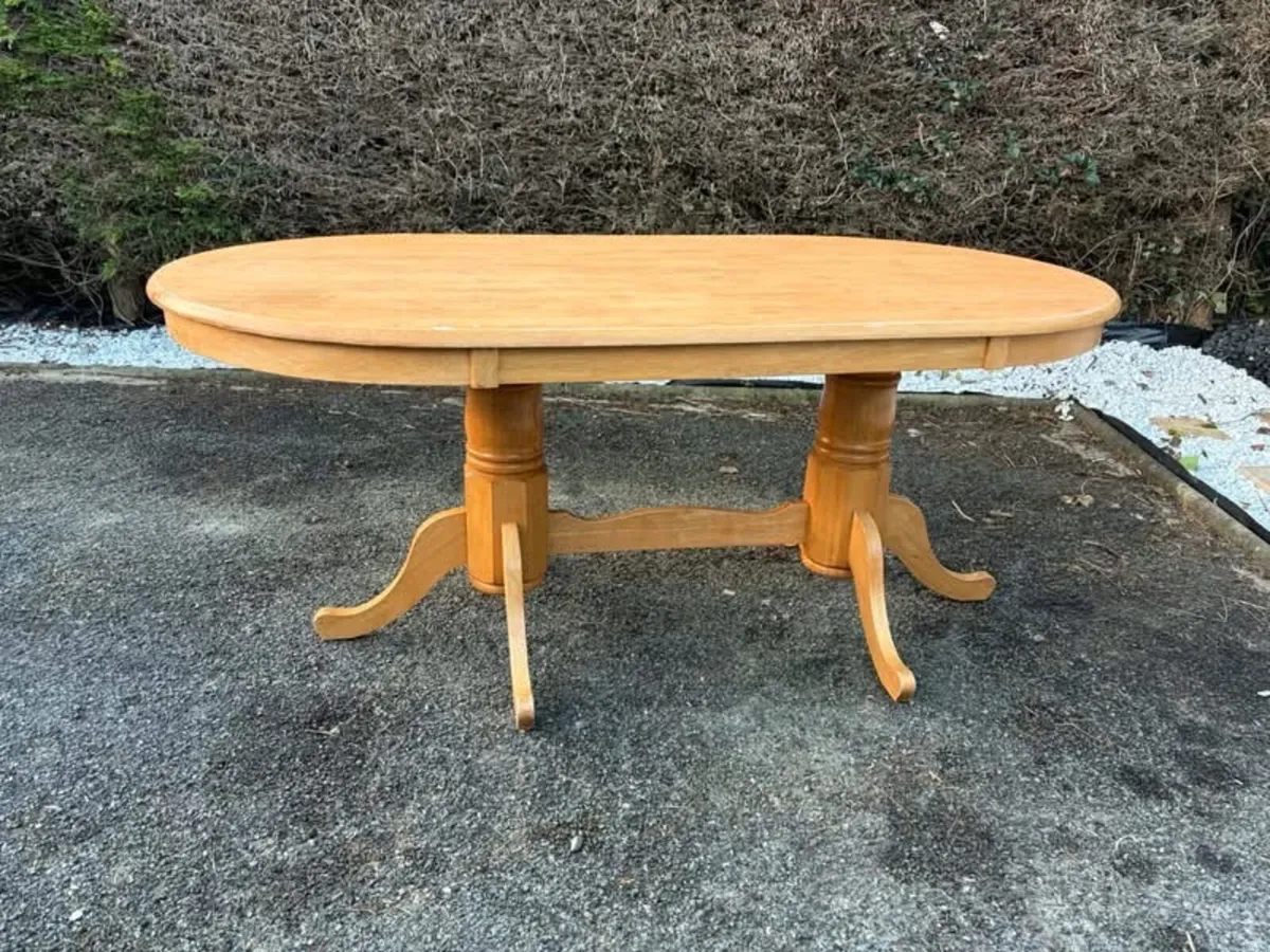 oval oak kitchen table - Image 2