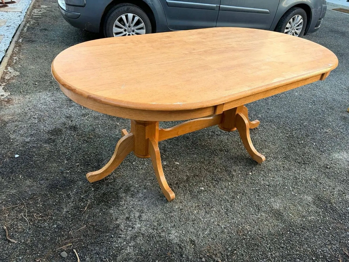 oval oak kitchen table - Image 3