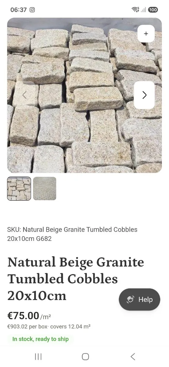 Tumbled granite cobbles - Image 2