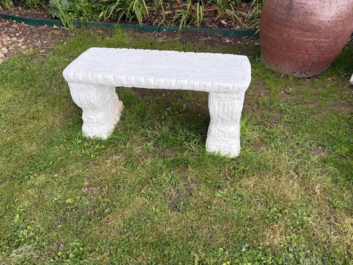 concrete garden bench - Image 1
