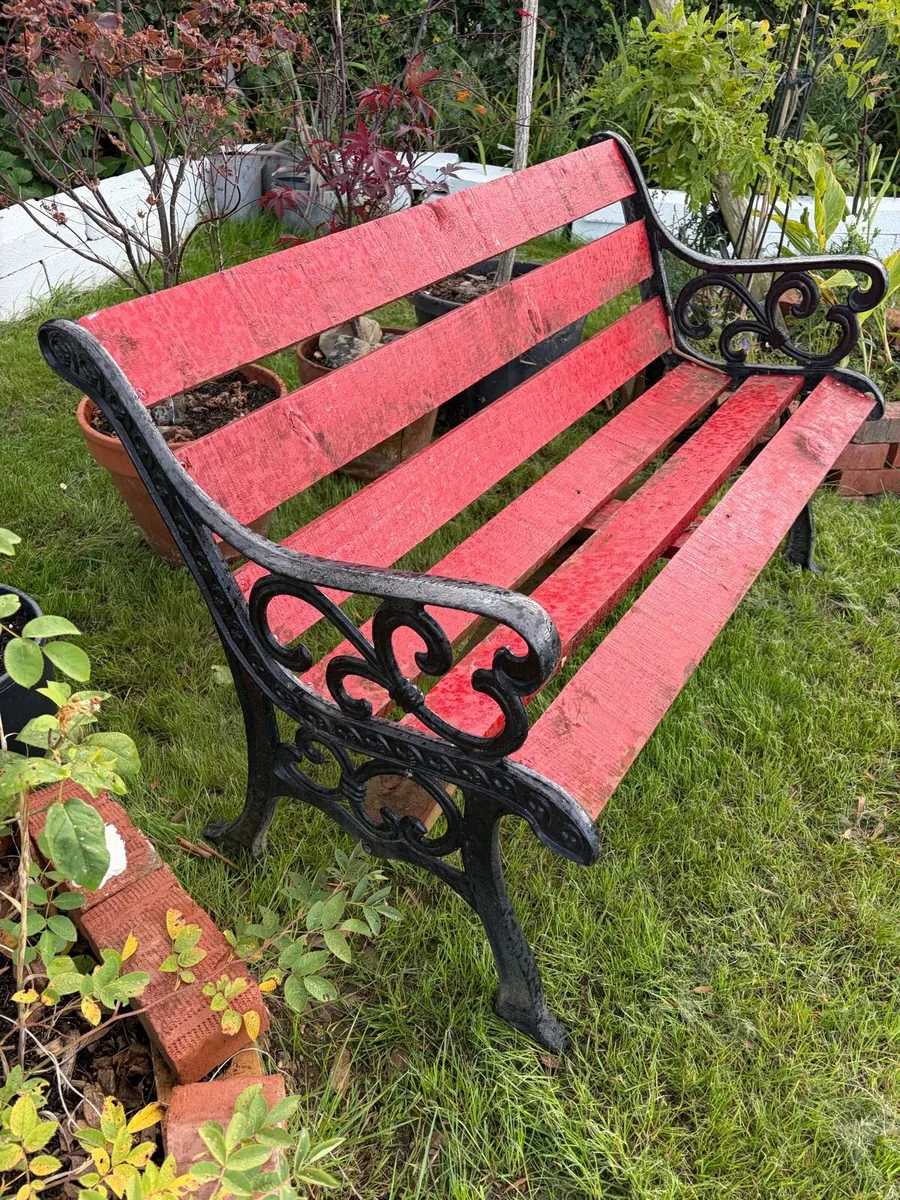 cast iron garden bench - Image 4