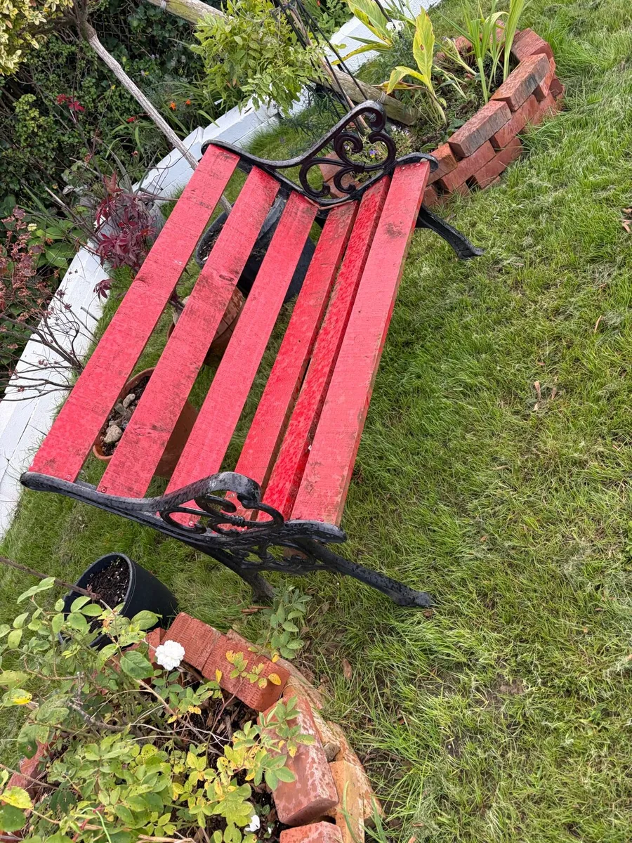 cast iron garden bench - Image 2