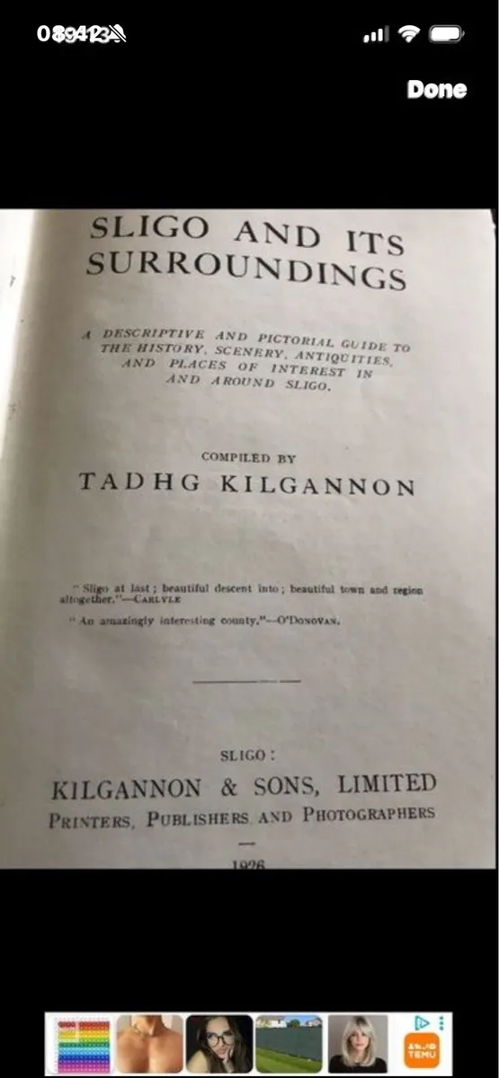 Very Rare- Sligo & It’s Surroundings (1926) - Image 2