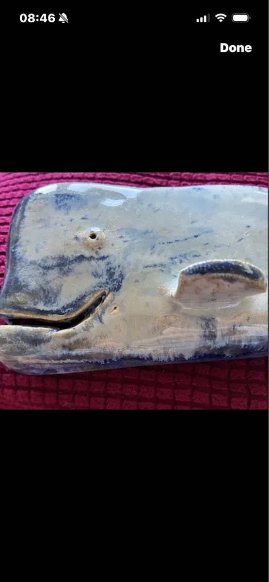 Handmade Whale Ceramic Wall Decor - Image 3