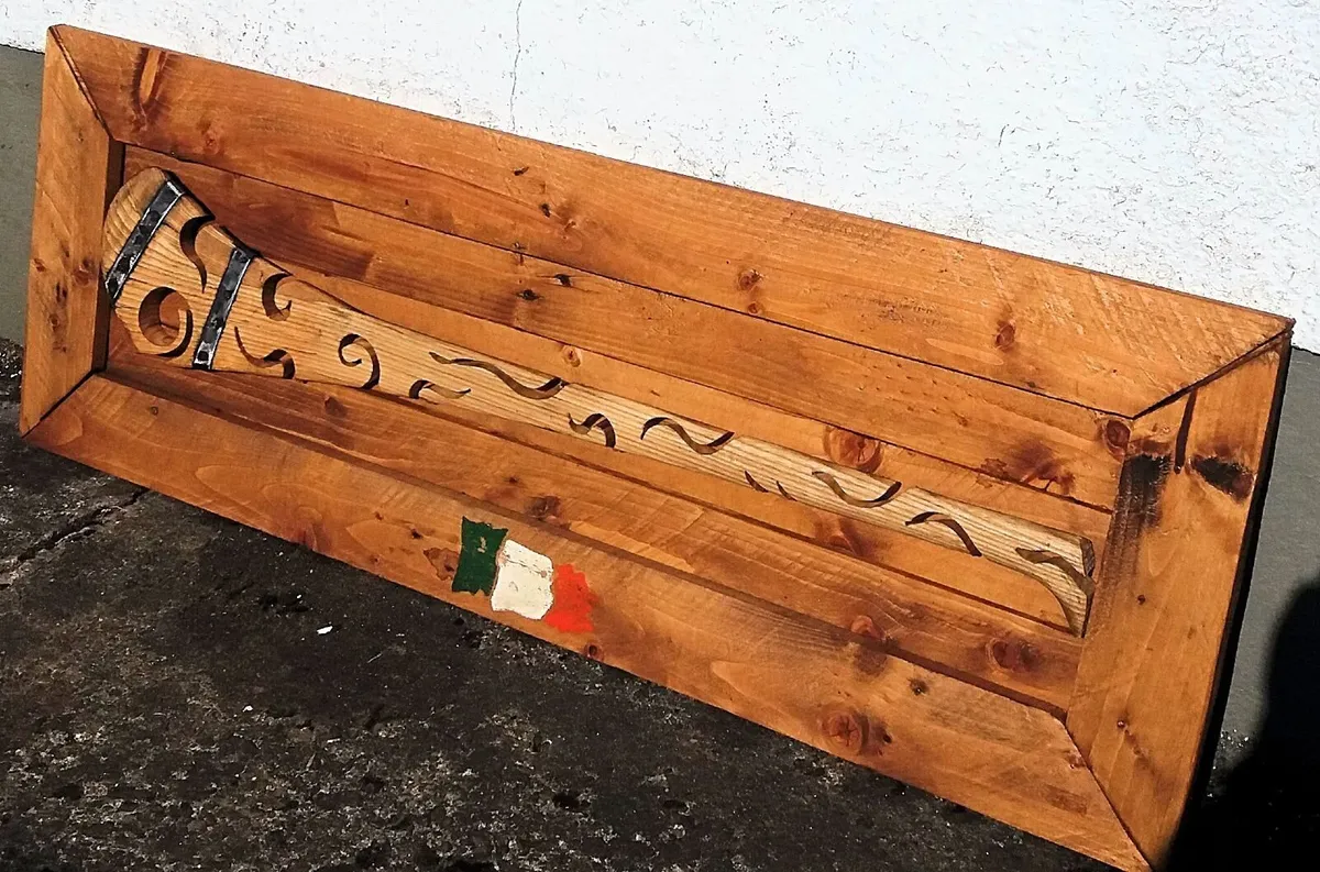 Rustic Irish Hurley Woodart / display - Image 3