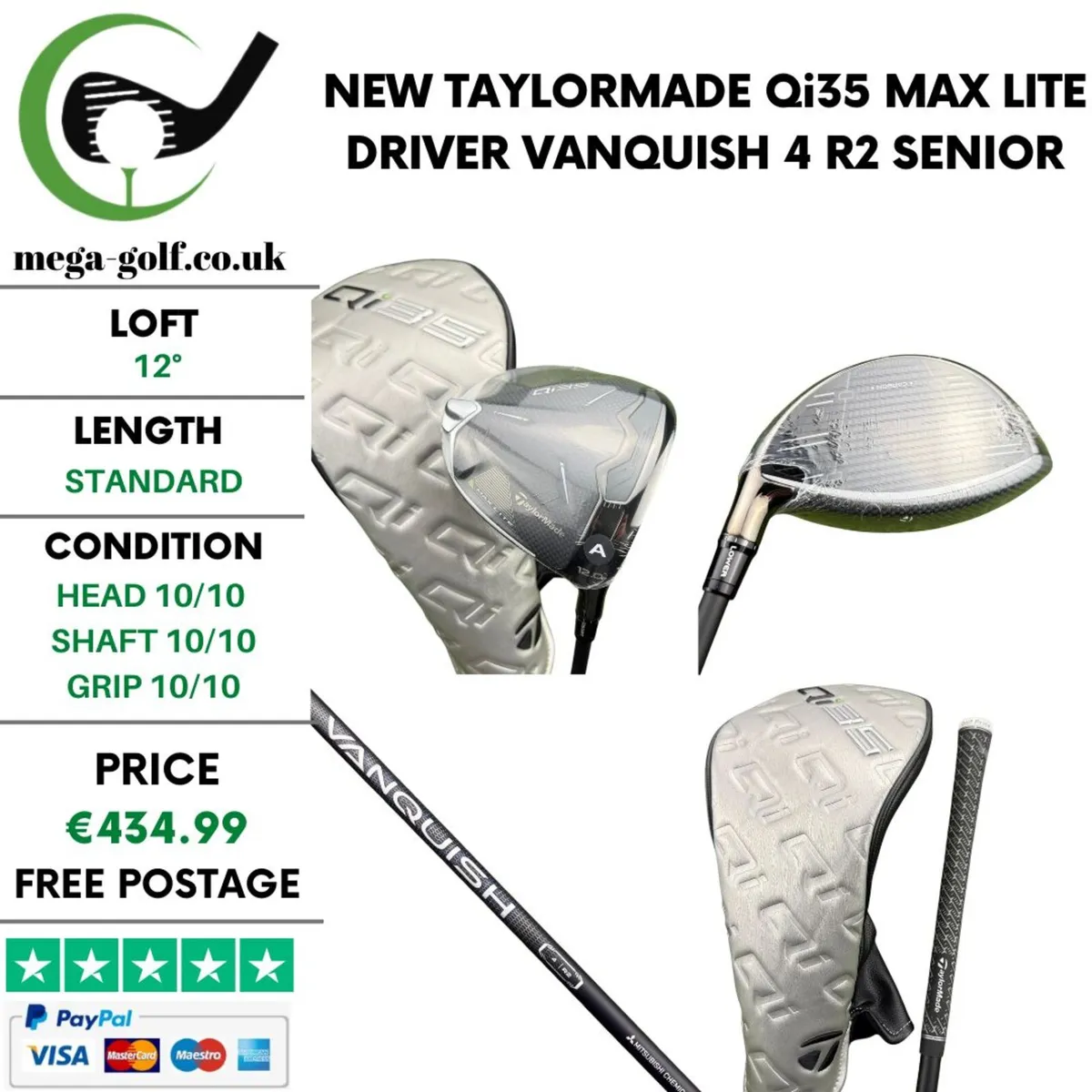 New Taylormade Qi35 Max Lite Driver / 12° / Senior - Image 1