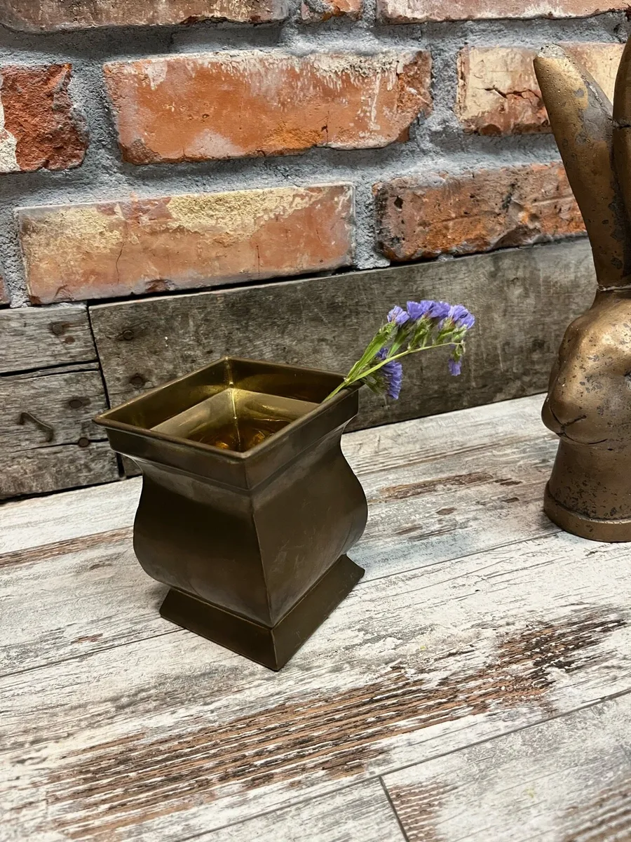 Vintage brass planter - Image 1