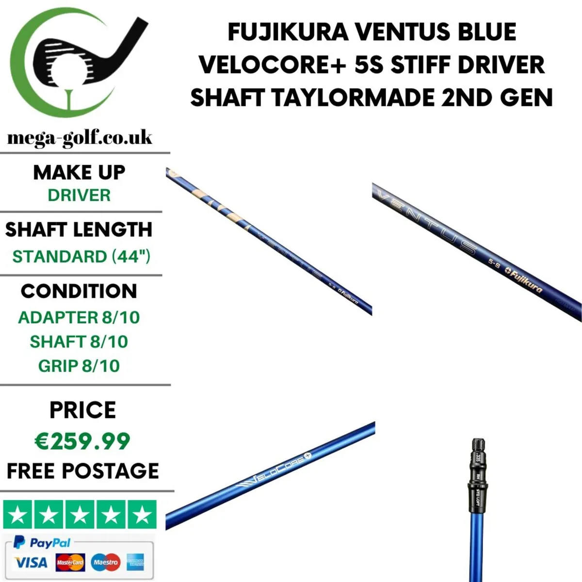 Fujikura Ventus Blue Velocore+ 5S Stiff Driver - Image 1