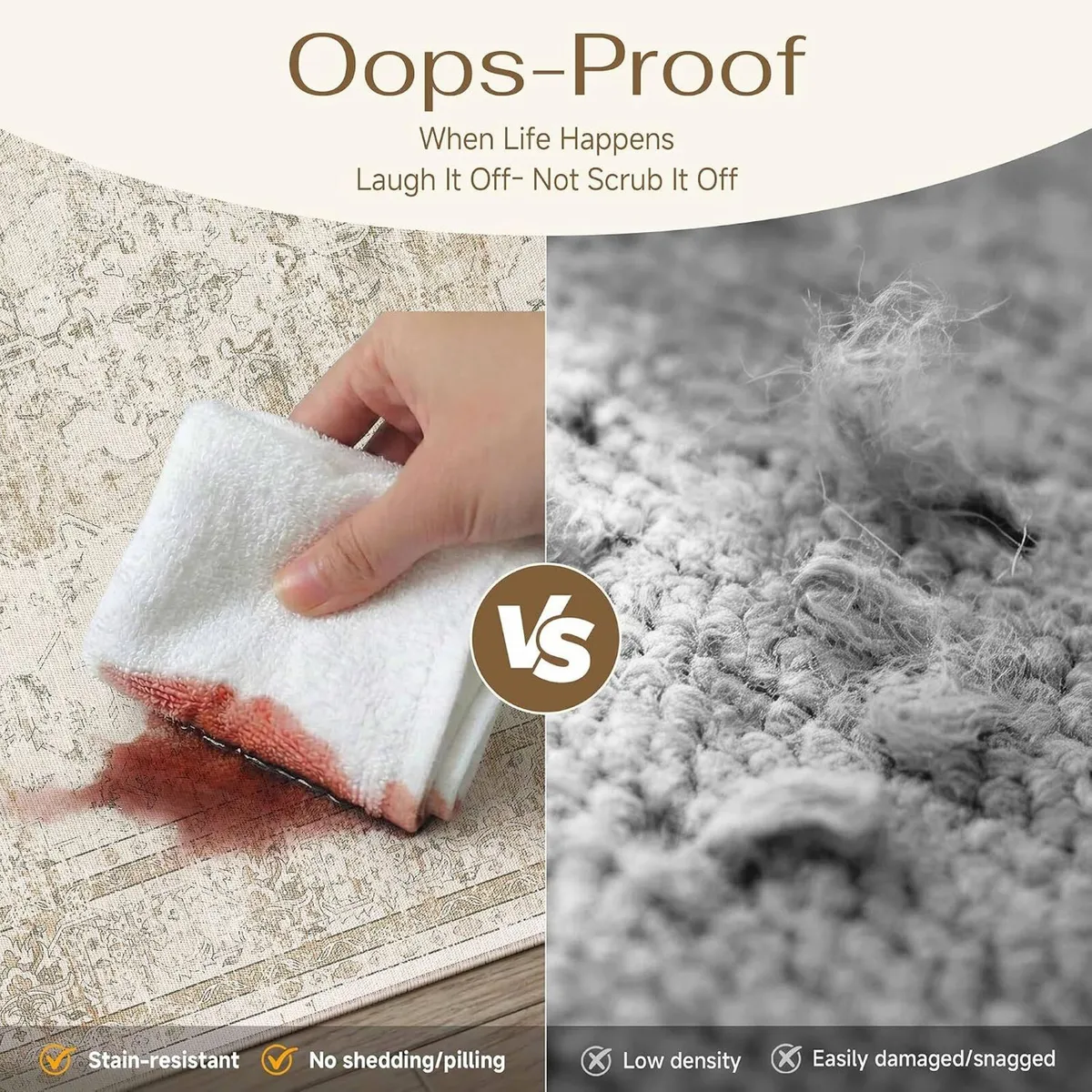 Rugs Living Room Washable Area Rug - Image 4