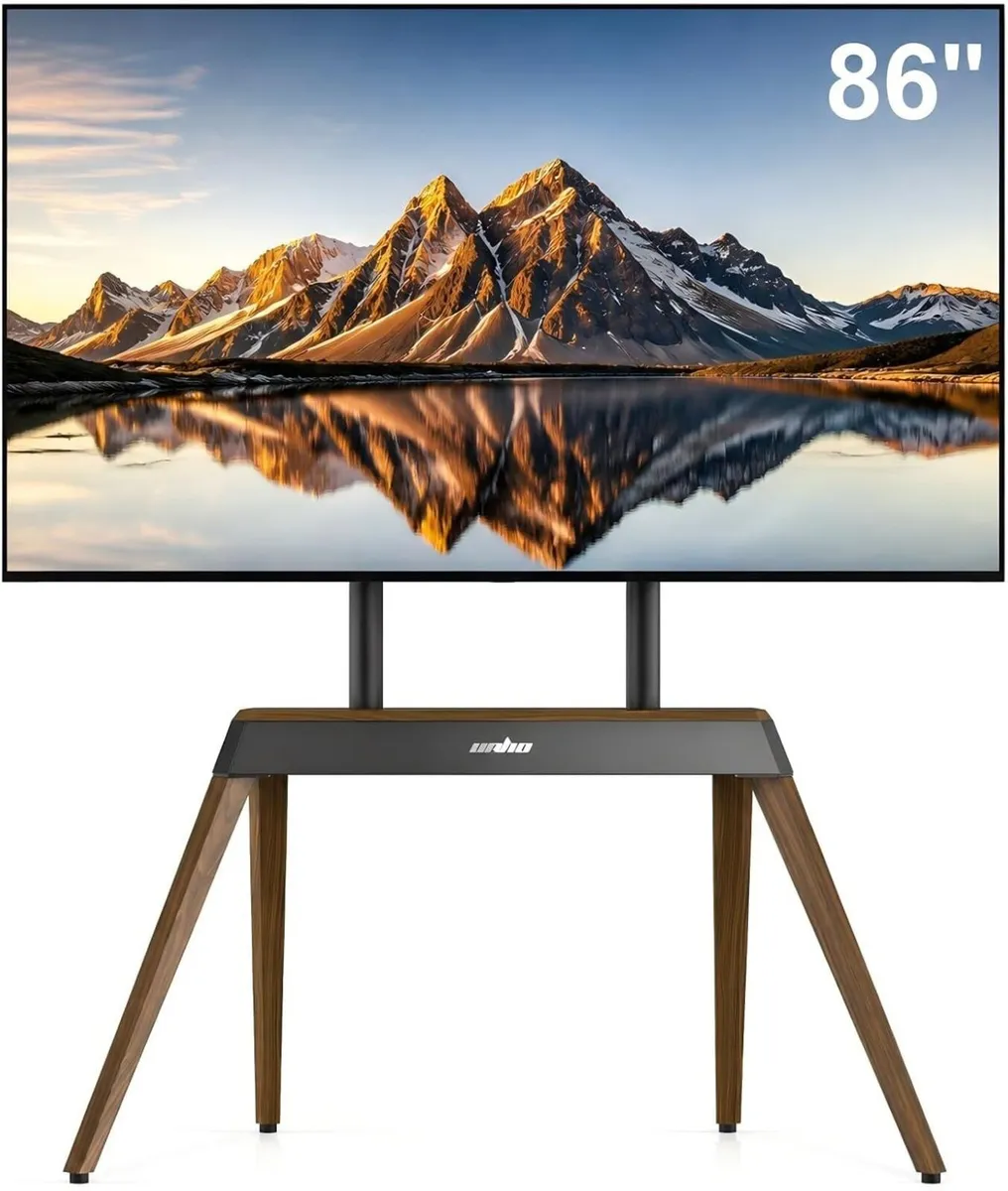 TV Stand Wooden Legs Freestanding Mount for 40-86 - Image 1