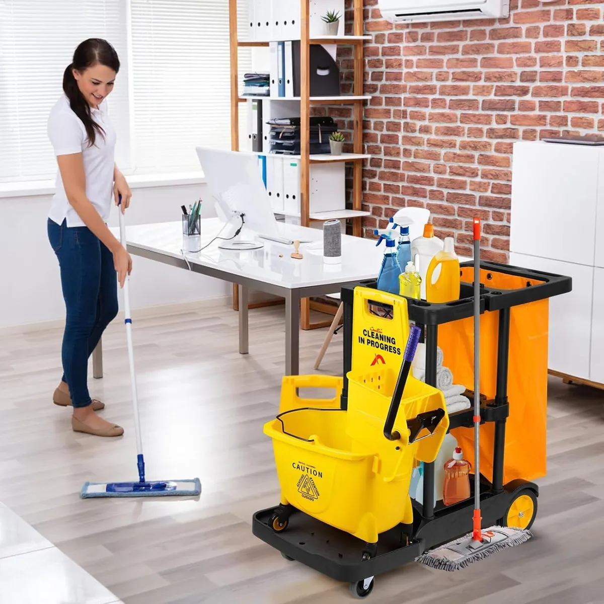 Janitorial Trolley Cleaning on Wheels Utility - Image 2
