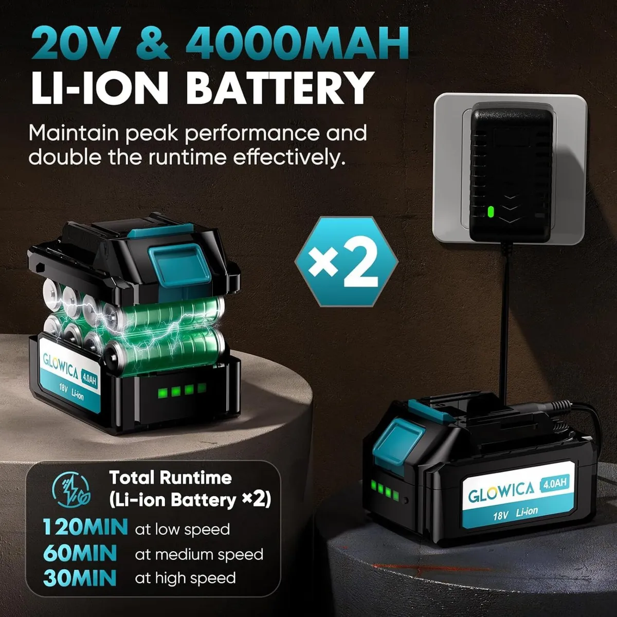 Leaf Blower Cordless 8000mah Battery with Fast - Image 4